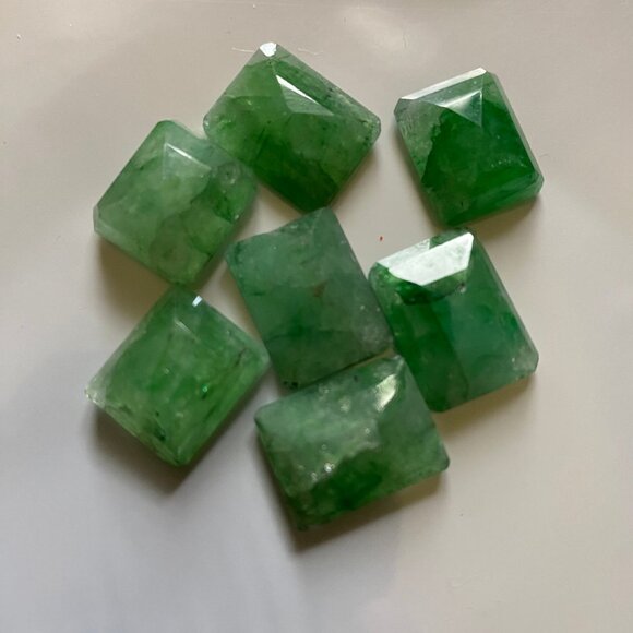 Natural Colombian Green Emerald Loose Gemstone Certified Lot Of 7 Pcs, 71.20 Ct - Picture 1 of 6
